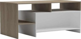 Τραπέζι σαλονιού Consa sonoma-λευκό 120x60x52εκ