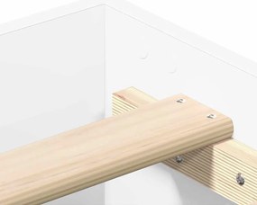 vidaXL Πλαίσιο κρεβατιού χωρίς στρώμα Λευκό 90x190 cm