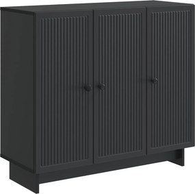 vidaXL Πλαϊνό γραφείο Μαύρο 89 x 34,5 x 80 εκ Επεξεργασμένο Ξύλο