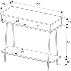 Κονσόλα Elite Megapap χρώμα λευκό του πάγου 100x40x88εκ.