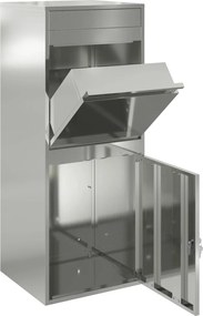 vidaXL Θυρίδα Πακέτων Ασημί 47,5 x 38 x 59 εκ. Επικαλυμμένος Χάλυβας