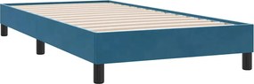 vidaXL Box Spring Κρεβάτι χωρίς στρώμα Σκούρο μπλε 80x210 cm Βελούδινο