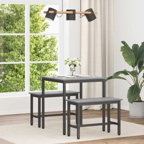 vidaXL Τραπεζαρίες ΜΕΤΑΛΛΟ