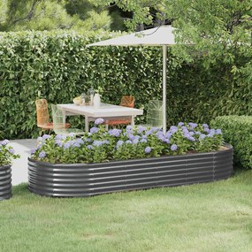 vidaXL Ζαρντινιέρα Ανθρακί 249x100x36εκ Γαλβανισμένος χάλυβας