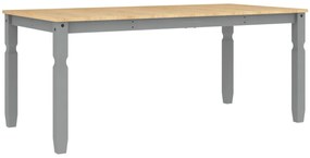 vidaXL Τραπεζαρία Corona Γκρι 180 x 90 x 75 εκ. από Μασίφ Ξύλο Πεύκου