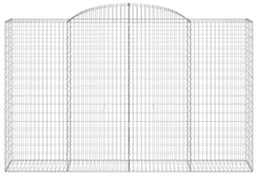 vidaXL Συρματοκιβώτια Τοξωτά 8 τεμ. 300x50x180/200 εκ. Γαλβαν. Ατσάλι