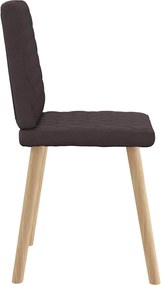 vidaXL Καρέκλες Τραπεζαρίας 4 τεμ. Σκούρο Καφέ Υφασμάτινες