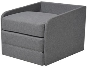 vidaXL Πολυθρόνα-Κρεβάτι Ανοιχτό Γκρι Υφασμάτινη