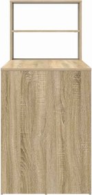 vidaXL Γραφείο Δρύς Sonoma 113 x 54 x 120 εκ. Επεξεργασμένο ξύλο