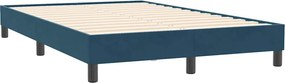 vidaXL Box Spring Κρεβάτι χωρίς στρώμα Σκούρο μπλε Βελούδινο