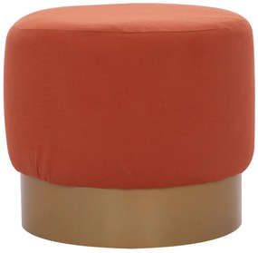 Σκαμπό VINDE C9260.02 Κοραλί με Χρυσή Βάση Φ40x35 εκ. 40x40x35 εκ.