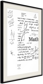 Αφίσα - Math Formulas - 40x60 - Μαύρο - Με πασπαρτού
