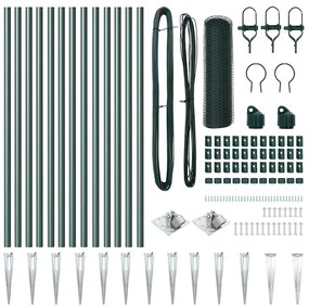 vidaXL Στύλος Περιφράξεων Πράσινο 25 x 0,5 m (13 mm μάσκα) Ατσάλι