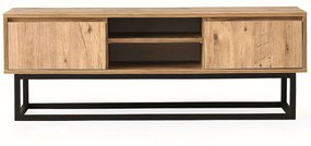 Έπιπλο Τηλεόρασης Belinda 854KLN3004 180x40x50cm Natural-Black