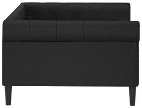 vidaXL Καναπές Κρεβάτι Μαύρο 100 x 200 εκ. από Συνθετικό Δέρμα