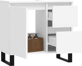 vidaXL Ντουλάπι Μπάνιου Λευκό 65 x 33 x 60 εκ. από Επεξεργασμένο Ξύλο
