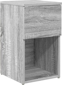 vidaXL Ντουλάπι κρεβατιού Γκρι Sonoma 29 x 31,5 x 49 εκ