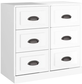 vidaXL Ντουλάπι Γυαλιστερό Λευκό 70x35,5x67,5 εκ. Επεξεργασμένο Ξύλο