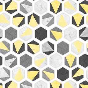 LINO ΜΑΞΙΛΑΡΟΘΗΚΗ HEXAGON 201 YELLOW 45X45