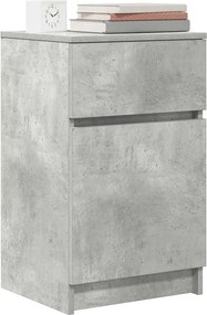 vidaXL Κομοδίνα 2 τεμ. Γκρι Σκυροδέμ. 39x35x65 εκ. από Επεξεργ. Ξύλο