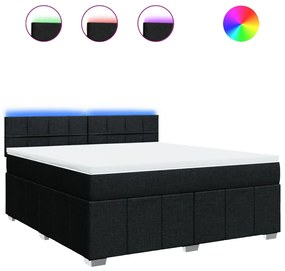 ΚΡΕΒΑΤΙ BOXSPRING ΜΕ ΣΤΡΩΜΑ ΜΑΥΡΟ 180X200 ΕΚ. ΥΦΑΣΜΑΤΙΝΟ 3289449