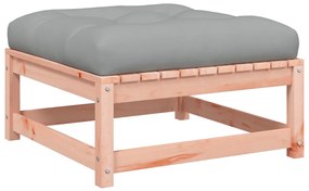 vidaXL Υποπόδιο Κήπου με Μαξιλάρι από Μασίφ Ξύλο Ψευδοτσούγκας