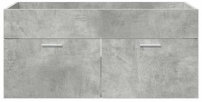 vidaXL Ντουλάπι νιπτήρα Επιτοίχιο Σκυρόδεμα Γκρι 38,5 x 100 x 46 εκ.