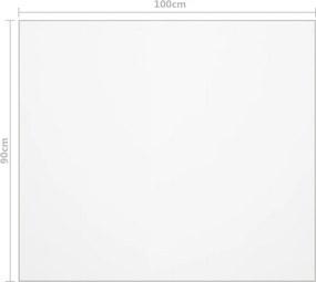 vidaXL Προστατευτικό Τραπεζιού Ματ 100 x 90 εκ. / 1,6 χιλ. από PVC