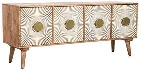 Τηλεόραση Home ESPRIT Χρυσό Φυσικό Ξύλο 145 x 40 x 60 cm