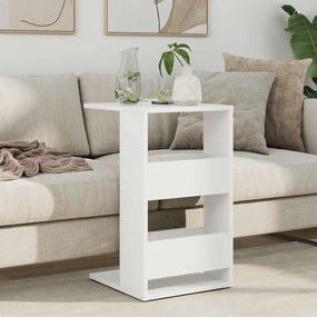 VidaXL Τραπεζάκι Πλευράς Λευκό 40 x 35 x 60,5 εκ Επεξεργασμένο Ξύλο