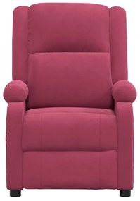 vidaXL Πολυθρόνα Μασάζ Ηλεκτρική Μπορντό Βελούδινη