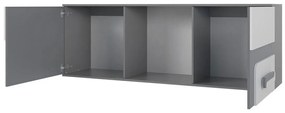 Παιδικό δωμάτιο Akron G107, 226 kg, Ελαφριά δρυς, Άσπρο, Πλαστικοποιημένη μοριοσανίδα, Πόρτες ντουλάπας: Με μεντεσέδες, Πόδια: Πλαστική ύλη