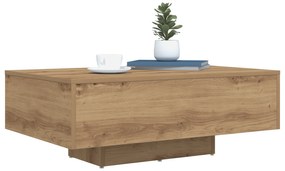 vidaXL Τραπέζι σαλονιού με LED φώτα Artisan Oak 85x55x31 εκ