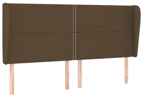 Κρεβάτι Boxspring με Στρώμα Σκούρο Καφέ 200x200 εκ. Υφασμάτινο - Καφέ