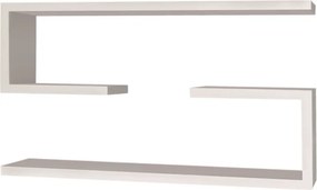 Ραφιέρα τοίχου Jenika Megapap 2 τεμαχίων χρώμα λευκό 60x14,5x18εκ.