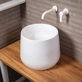 Kaspo White Gloss Ø41 - Επιτραπέζιος νιπτήρας