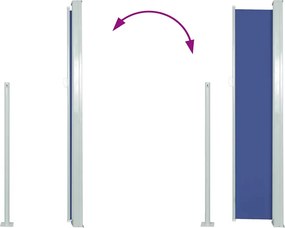 vidaXL Σκίαστρο Πλαϊνό Συρόμενο Μπλε 117x300 εκ.