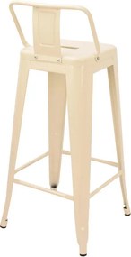 Σκαμπό μεταλλικό Nextdeco Loft κρεμ ματ Υ95εx43x44εκ