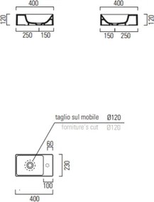 GSI Kube-X 9484 40x23 - Επιτραπέζιος νιπτήρας