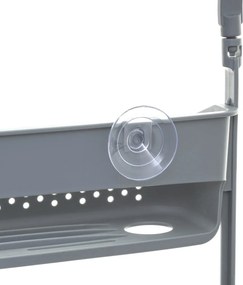 Ραφιέρα Μπάνιου Διπλή (31.5x11x70) F-V Grey 160922B