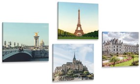 Σετ εικόνων για τους λάτρεις της Γαλλίας - 4x 60x60