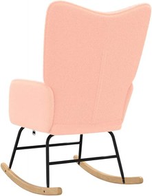 vidaXL Κουνιστή καρέκλα Ροζ Υφάσματος Sherpa