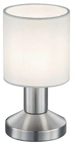 Επιτραπέζιο Φωτιστικό - Πορτατίφ Garda 595400101 Ø9,5x18cm White Trio Lighting Μέταλλο,Ύφασμα