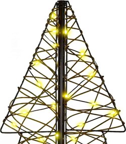 vidaXL Χριστουγεννιάτικο Δέντρο 160 LED Θερμό λευκό 150 cm Ρατάν