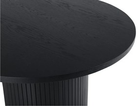 Τραπέζι Dallas 1712, Μαύρο, 75x90x200cm, Φυσικό ξύλο καπλαμά, Ινοσανίδες μέσης πυκνότητας, Ινοσανίδες μέσης πυκνότητας, Φυσικό ξύλο καπλαμά