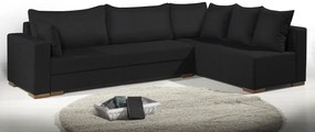 Γωνιακός καναπές Trendy-Αριστερή-285φ 185β εκ.-Μαύρο