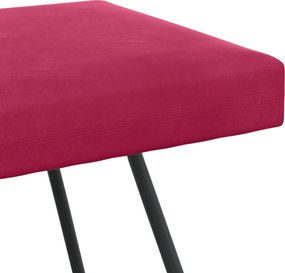 vidaXL παγκάκι Κόκκινο 110 x 40 x 45 cm Βελούδο