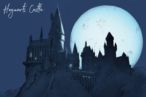 Εκτύπωση τέχνης Harry Potter - Hogwarts Castlle, (40 x 26.7 cm)