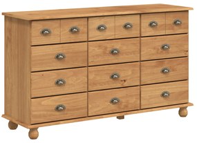 vidaXL Κουτί με Συρτάρια "ASKIM" 79x40x133.5 εκ. Μασίφ Ξύλο Πεύκου