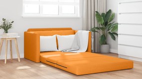 vidaXL Καναπές Κρεβάτι 2-σε-1 Βαθύ Κίτρινο 124x71x78 εκ. Υφάσματος
